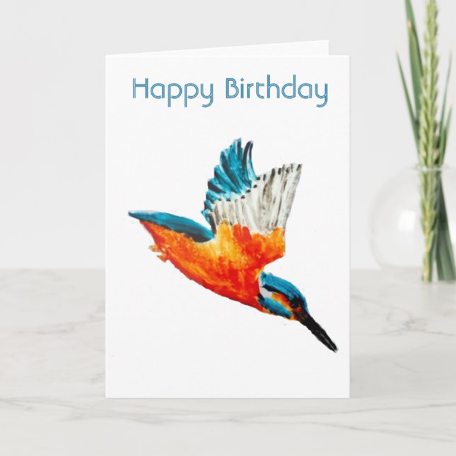 Fliegen-Eisvogel Karte (Vorderseite)