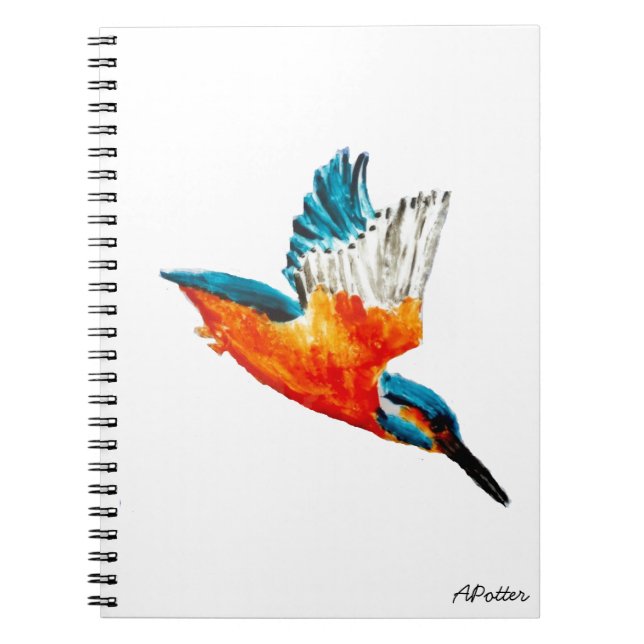 Fliegen-Eisvogel Notizblock (Vorderseite)