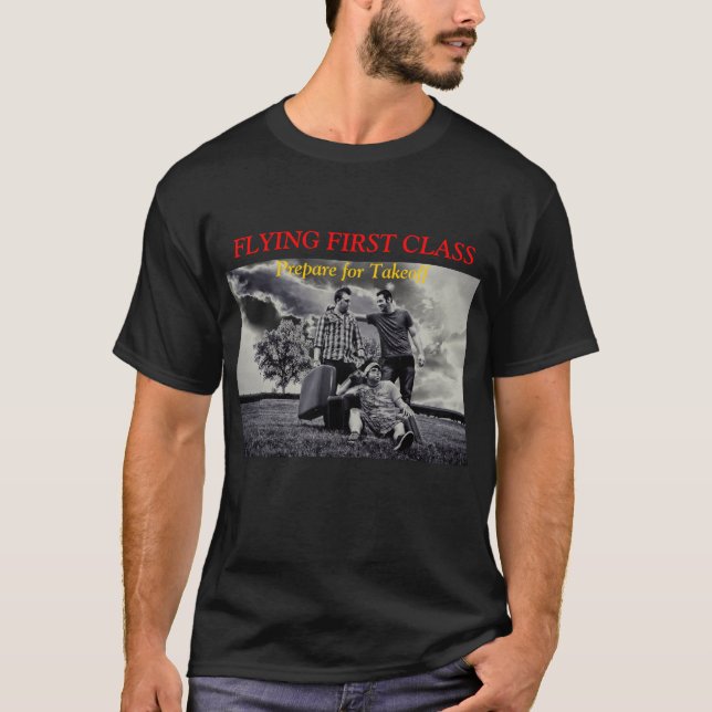 Fliegen-erste Klasse T-Shirt (Vorderseite)