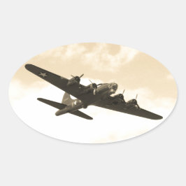 Fliegen-Festung im Flug Ovaler Aufkleber