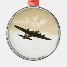 Fliegen-Festung im Flug Silbernes Ornament