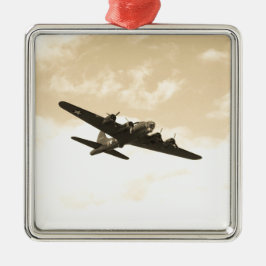 Fliegen-Festung im Flug Silbernes Ornament