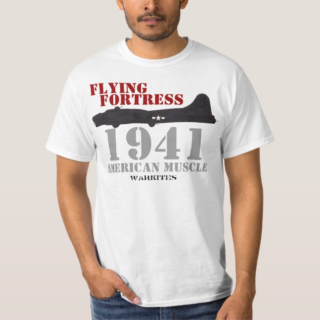 Fliegen Festung-Muskel T-Shirt (Vorderseite)