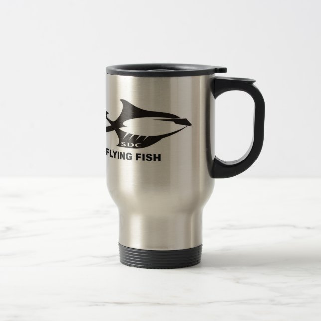 Fliegen-Fisch-Reise-Tasse Reisebecher (Rechts)