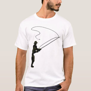 Fliegen-Fischen in den Stelzvögeln T-Shirt