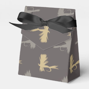 Fliegen-Fischen lockt Muster an Geschenkschachtel