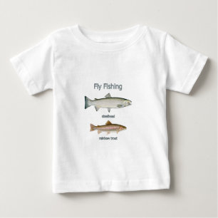 Fliegen-Fischen-Regenbogenforelle - Stahlkopf Baby T-shirt