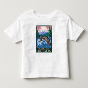 Fliegen-Fischen-Szene - Clackamas, Oregon Kleinkind T-shirt