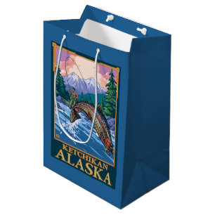 Fliegen-Fischen-Szene - Ketchikan, Alaska Mittlere Geschenktüte