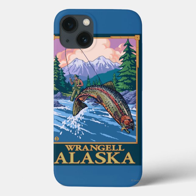 Fliegen-Fischen-Szene - Wrangell, Alaska Case-Mate iPhone Hülle (Rückseite)