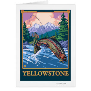 Fliegen-Fischen-Szene - Yellowstone Nationalpark