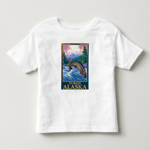 Fliegen-Fischen-Szene - Yukon, Alaska Kleinkind T-shirt
