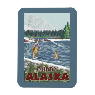 Fliegen-Fischer - Curry, Alaska Magnet
