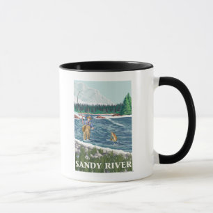 Fliegen-Fischer - Sandy-Fluss, Oregon Tasse