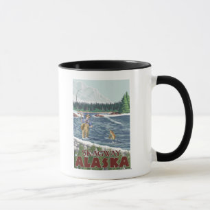 Fliegen-Fischer - Skagway, Alaska Tasse