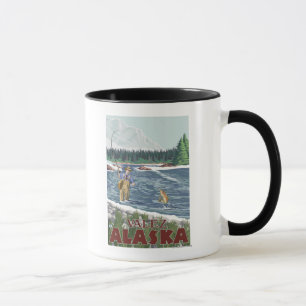 Fliegen-Fischer - Valdez, Alaska Tasse