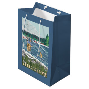 Fliegen-Fischer - WestYellowstone, Montana Mittlere Geschenktüte