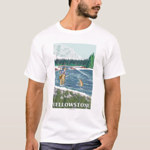 Fliegen-Fischer - Yellowstone Nationalpark T-Shirt