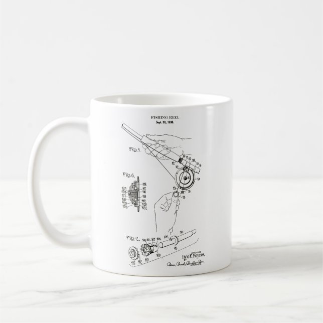 Fliegen-Fischereiausrüstung coffe Tasse Geschenk (Links)