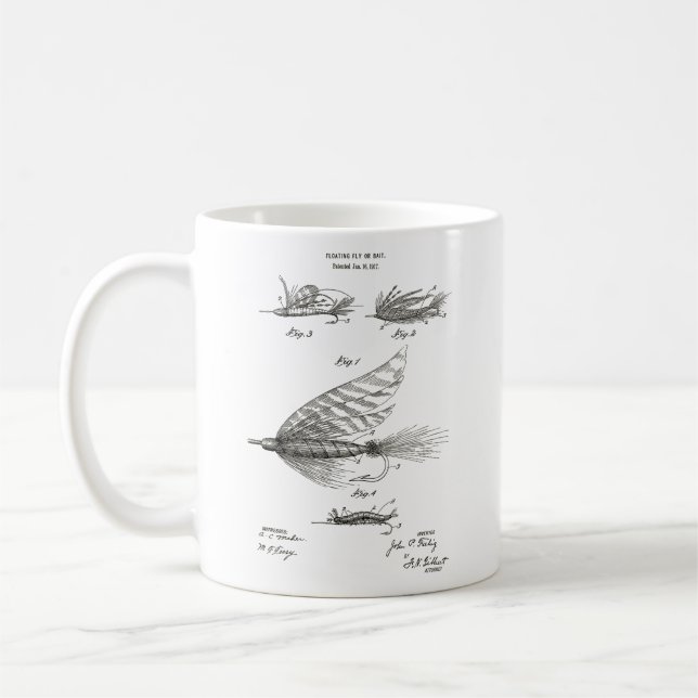 Fliegen-Fischereiausrüstung coffe Tasse Geschenk (Links)