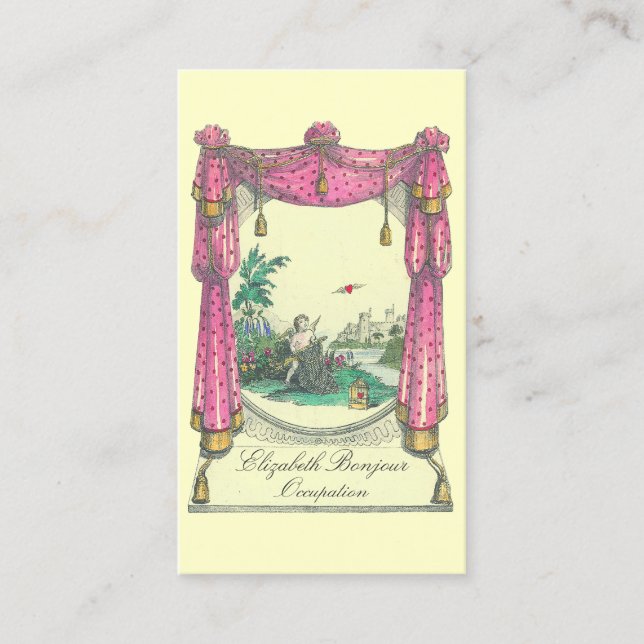 Fliegen-Herz ~ Visitenkarte Wedding romantisch (Vorderseite)