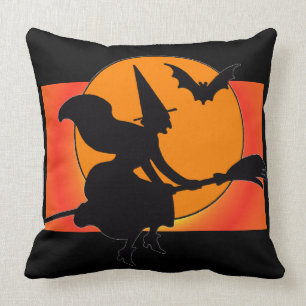 Fliegen-Hexe-Quadrat-Wurfs-Kissen Kissen