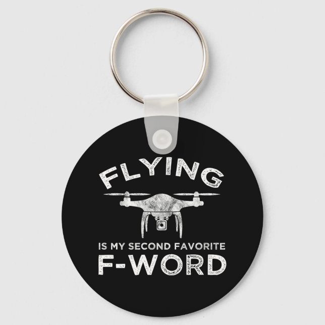 Fliegen ist mein zweitliebstes F-Word Schlüsselanhänger (Vorderseite)
