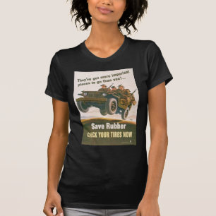 Fliegen-Jeep-Plakat T-Shirt