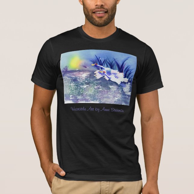 Fliegen-Kräne T-Shirt (Vorderseite)