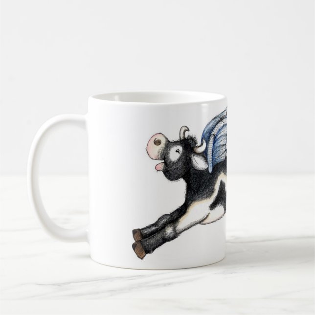 Fliegen-Kuh - Tasse (Links)