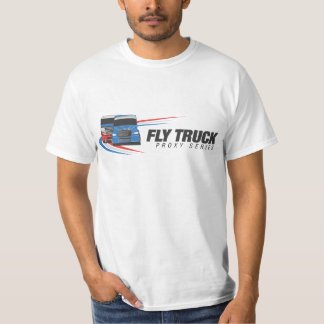 Fliegen-LKW-Stellvertreter-Reihen-weiße T-Shirt