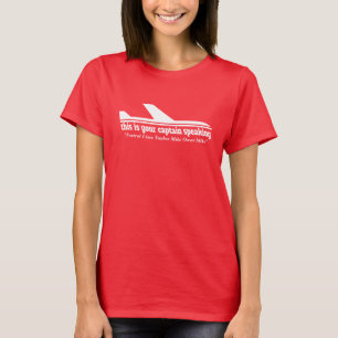 Fliegen-Mamat-stück Funktelefonie Flugzeugkapitäns T-Shirt