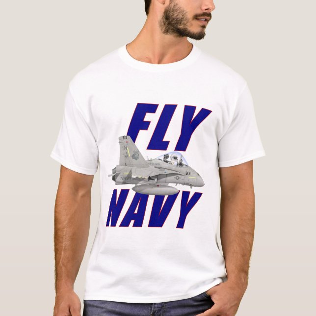 Fliegen-Marine-T-Shirt T-Shirt (Vorderseite)