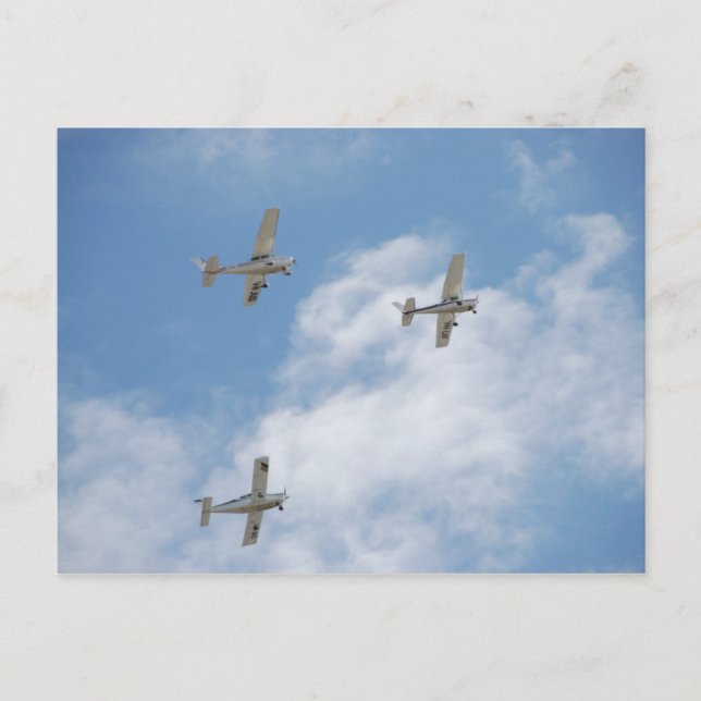 Fliegen mit mir postkarte (Vorderseite)