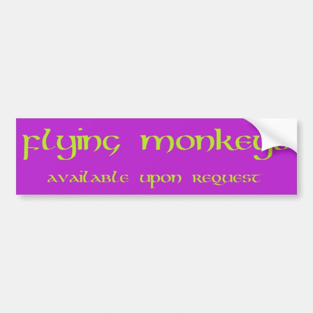 Fliegen Monkeys Autoaufkleber (Vorne)