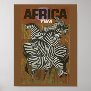 Fliegen nach Afrika Poster