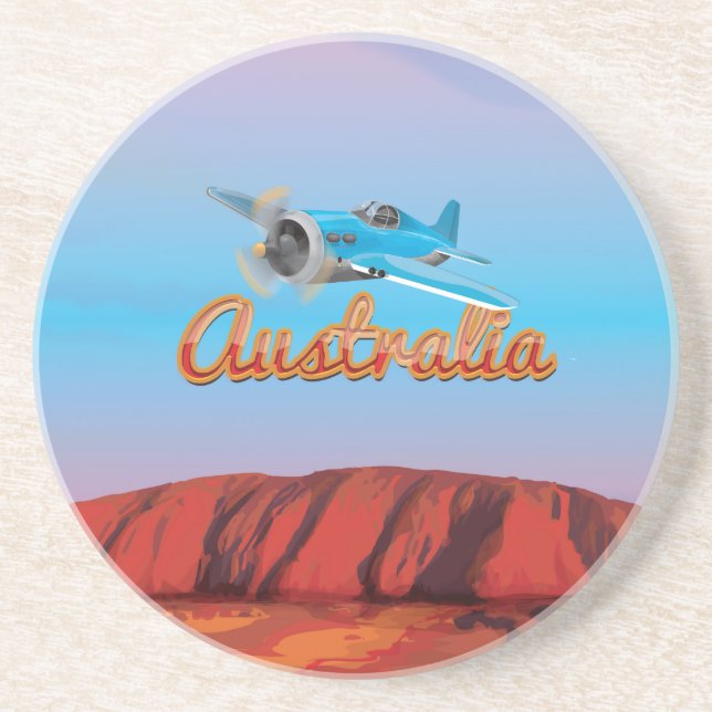 Fliegen nach Australien Getränkeuntersetzer (Vorne)