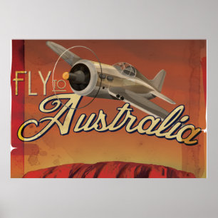 Fliegen nach Australien Poster