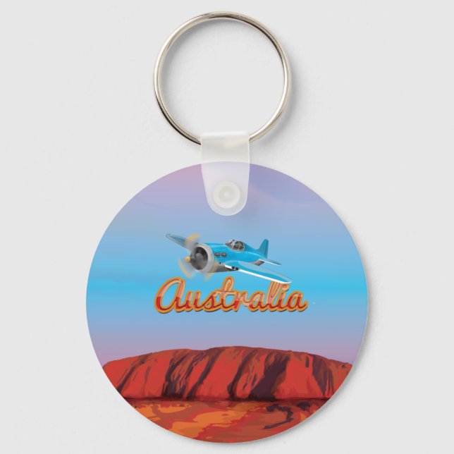 Fliegen nach Australien Schlüsselanhänger (Vorderseite)