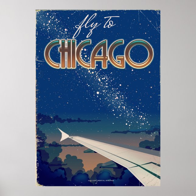 Fliegen nach Chicago Poster (Vorne)