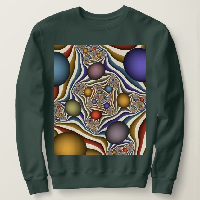 Fliegen nach oben, farbenfrohe moderne Kunst des A Sweatshirt (Design vorne)