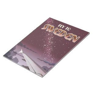 Fliegen nach Schweden Notizblock