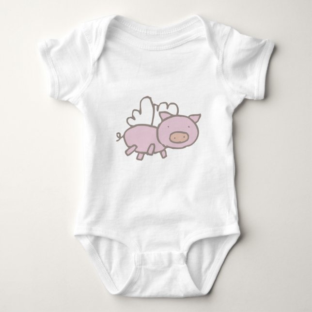 Fliegen Piggy Baby Strampler (Vorderseite)