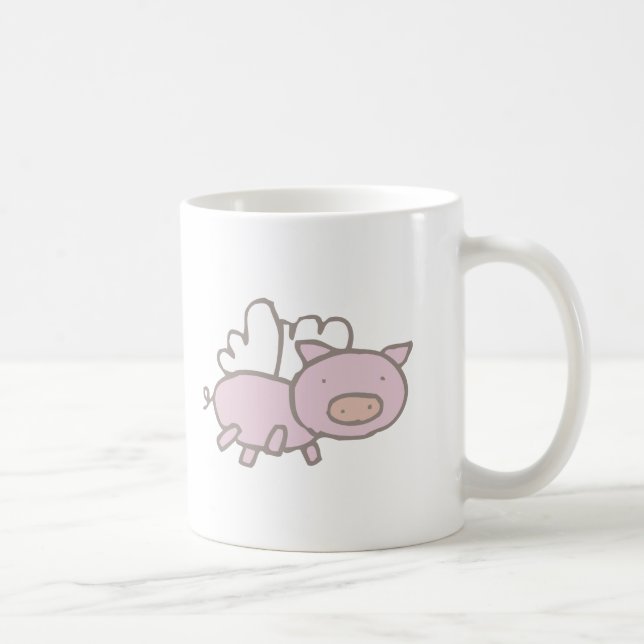Fliegen Piggy Tasse (Rechts)