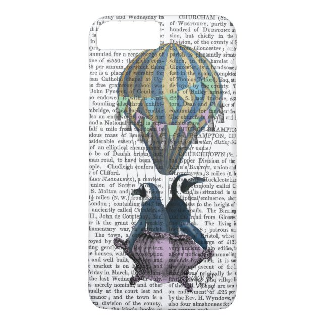 Fliegen-Pinguine Case-Mate iPhone Hülle (Rückseite)