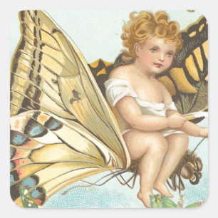 Fliegen Quadratischer Aufkleber