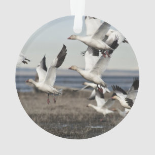 Fliegen-Schnee-Gänse Ornament