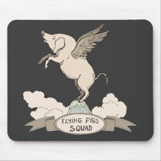 Fliegen-Schwein-Gruppe Mousepad