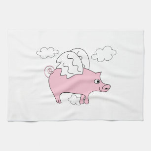 Fliegen-Schwein Handtuch