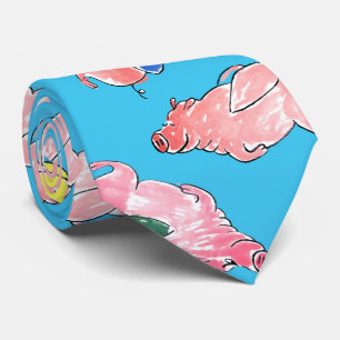 Fliegen-Schwein-Krawatte Krawatte